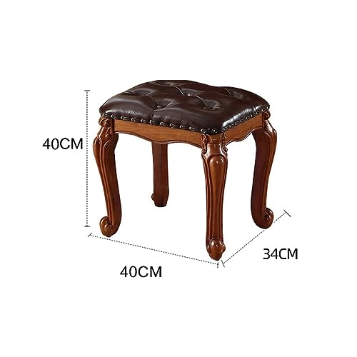 Table basse basse rectangulaire et repose-pieds rembourré en bois - 4