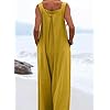 Dokotoo-Womens-Casual-Loose-Overalls-Jumpsuits-Adjustable-Straps-Wide-Leg-Long-Pant-Rompers-With-Pockets Dokotoo Womens Plus Size Green Jumpsuits for Women Overalls Loose Casual Adjustable Straps Wide Leg One Piece Solid Jumpsuit Long Pant Rompers with Pockets XX-Large