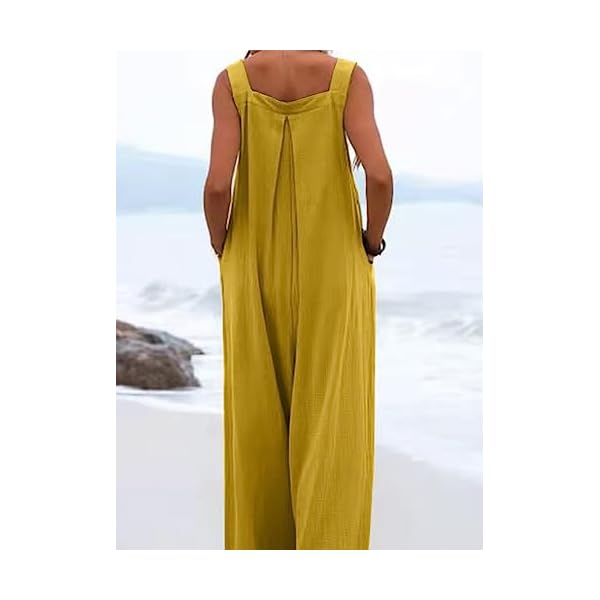 Dokotoo-Womens-Casual-Loose-Overalls-Jumpsuits-Adjustable-Straps-Wide-Leg-Long-Pant-Rompers-With-Pockets Dokotoo Womens Plus Size Green Jumpsuits for Women Overalls Loose Casual Adjustable Straps Wide Leg One Piece Solid Jumpsuit Long Pant Rompers with Pockets XX-Large