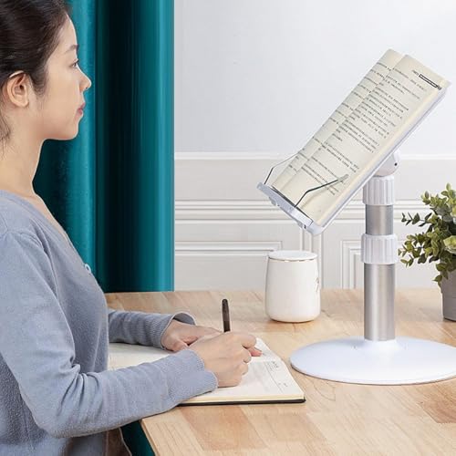 Soporte para tableta y libros con altura ajustable y base estable de suelo 4