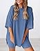 PRETTYGARDEN Women's Two Piece Lounge Set 2025 Summer Casual Oversized Shirts Biker Shorts Matching Airport Travel Outfit (Blue,Large)