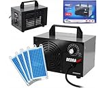 Ozon-Generator DEDRA 60000mg/h 120W stark, Timer: 1-60 min, beseitigt Gerüche und desinfiziert, Luftdurchsatz 200m³/Stunde, mit 4 ozonerzeugende Platten enthalten