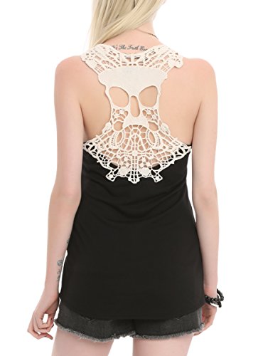 Hot Topic Teenage Runaway Skull Crochet Girls Tank Top