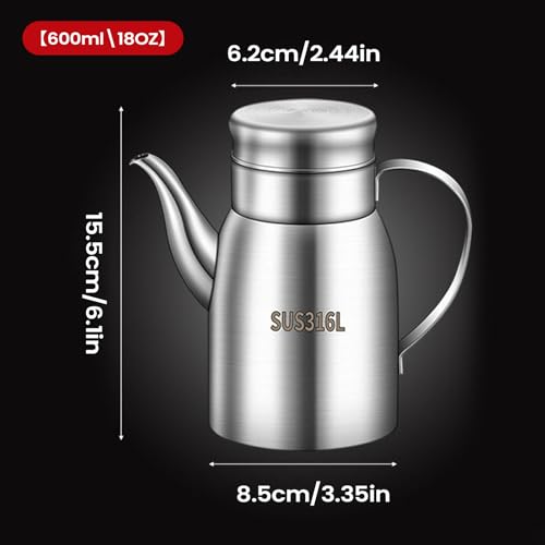 Dispensador de aceite de cocina ideal para ensaladas, barbacoas y catering 7
