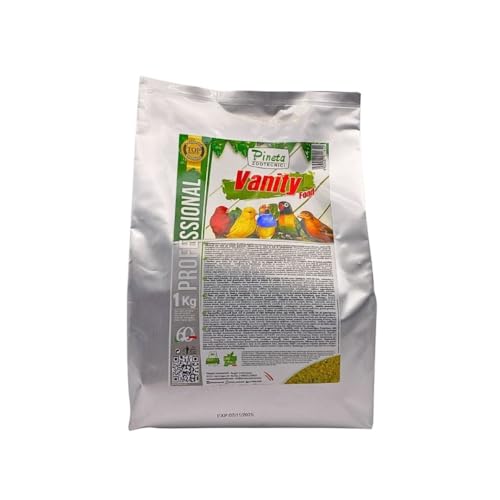 PINETA Vanity Bird Food 1Kg – Canary Food complete Bird Supplement Nutrition Diet with Protein and Healthy Fats, Semi Morbid Paste for Pigeons, Parrots and Poultry, for Breeding and Molting Periods