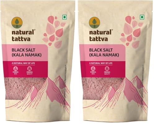 Image of Natural Tattva Black Salt - Natural Aroma & Authentic Taste for Everyday Cooking, Perfect for Raita, Chaats & Salads (500 g) (Pack of 2)