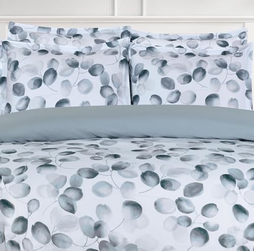 Majestic Giftware Madison Linen 4 Pcs Full Size Duvet Bedding Set (BL507-F-4pcs) Easy Care - Mirage 300 TC 100% Cotton Sateen | 1 Fitted Sheet, 1 Duvet, 2 Pillowcases - Ritz Collection