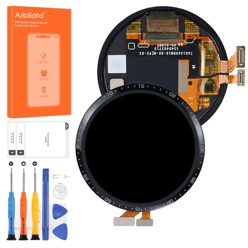 46MM Screen for Huawei Watch GT 3 SmartWatch Screen Replacement for Watch GT3 LCD Screen MIL-B19 Touch Display Digitizer Assembly Repair Parts（Black Not Fit 42MM）