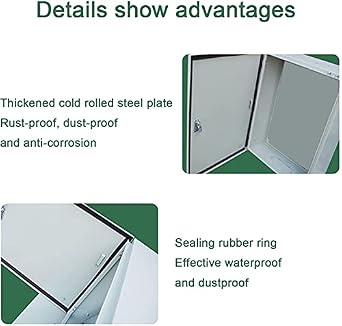 Ip67 Waterproof Stainless Steel Electrical Distribution Box, Outdoor Dustproof Enclosure, DIY Wall-Mounted Project Box, 400X600X200Mm, Durable & Versatile Storage Solutio,A Color400*600 * 200Mm*1.1Mm