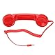 Retro-Telefonhörer, Retro-Vintage-Telefonhörer, Handy-Empfänger, Mikrofon, Mikrofon, Lautsprecher für Mobiltelefone, Computer (Rot)