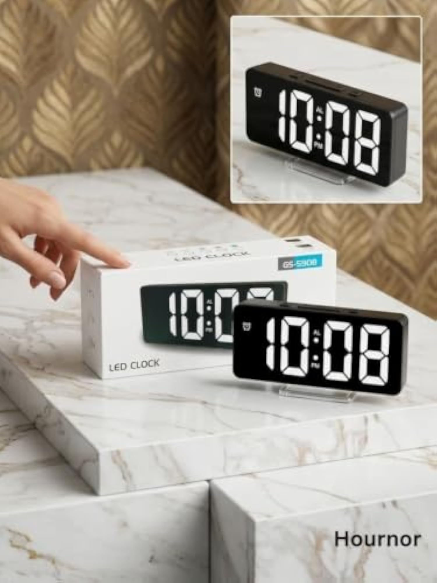 Digital Alarm Clock with Automatic Sensor LED Display