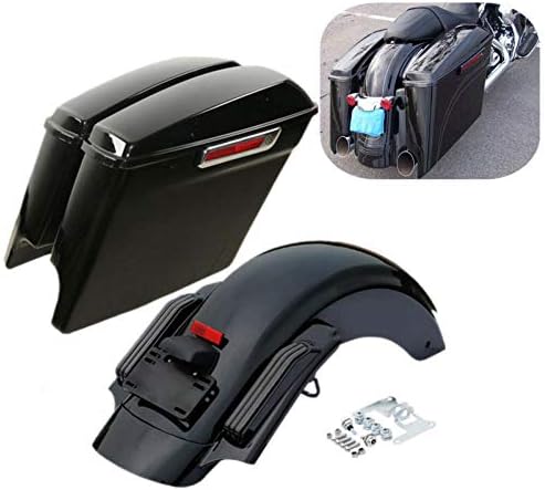 Miniatura 2 de TCMT Chopped Tour Trunk - Guardabarros trasero extendidos de 5 pulgadas para Harley 2014-2024 Trunk Road King Road Glide Street Glide Electra Glide
