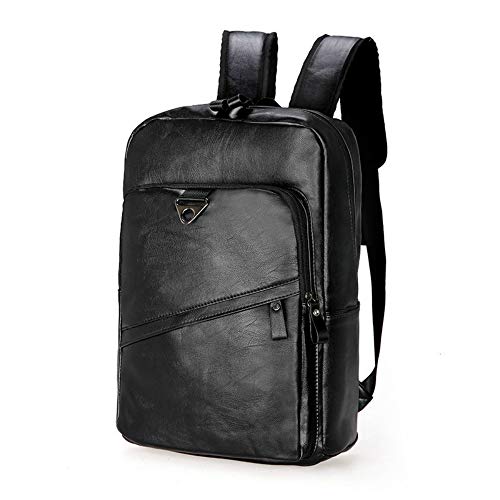 Mochila de cuero suave y gran capacidad con diseño sofisticado de hombro para hombre