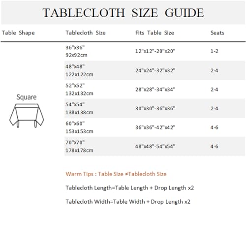 TTQYFNM White Purple Square Tablecloth 70x70inch Minimalism Purple Leaves Bordered Farmhouse Table Cloth Waterproof Stain Resistant Fabric Table Cover for Kitchen Dining Room Patio Home Decor by TTQYFNM - Used condition - Image 7