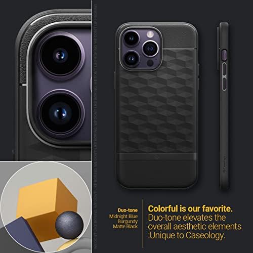 Caseology Parallax Mag Case Compatible with iPhone 14 Pro Max - Matte Black
