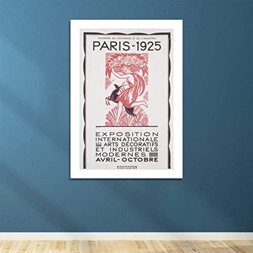 1925 Paris Exhibition affiche déco murale rétro sans cadre - 4