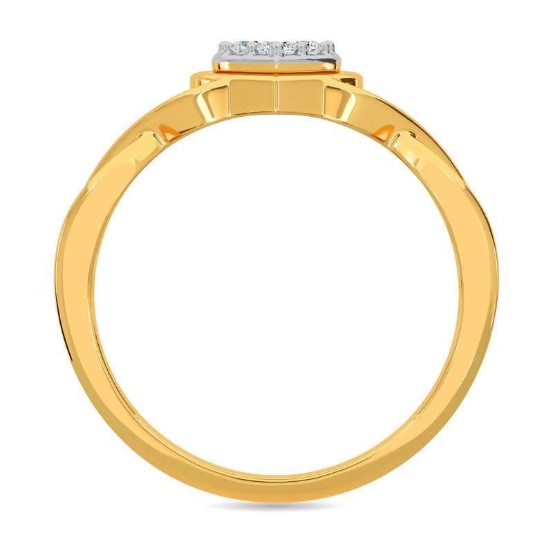 Image of KISNA 14k / 18k Real Gold & Diamond Ring | Diwali, Rakhi Rakshabandhan Gift for Sister /Bhabhi /Women | With Certificate of Authenticity & BIS-Hallmarked Gold Jewellery | Aatifa Diamond Ring