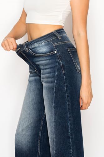 Women's Barrel Jeans High Waisted Wide Leg Baggy Cropped Ankle Pants – Relaxed Fit Stretch Denim Comfort4