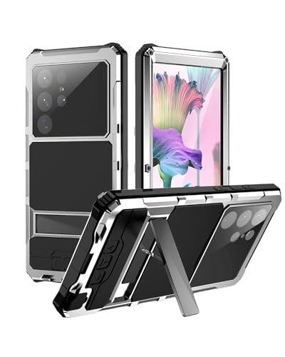 Coque Samsung S26 Ultra en aluminium argenté premium de grade militaire