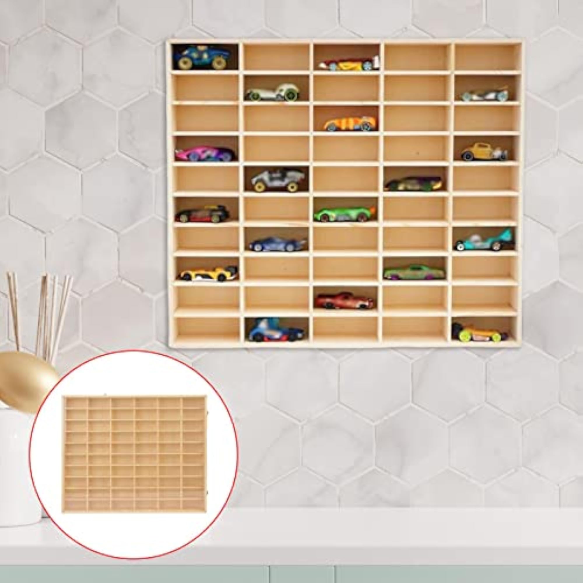 Action Figures Display Showcase Storage Wood for Toys