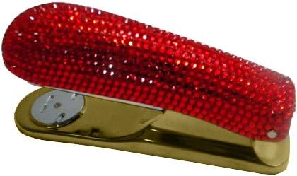 Light Siam Handset Crystal Covered Stapler