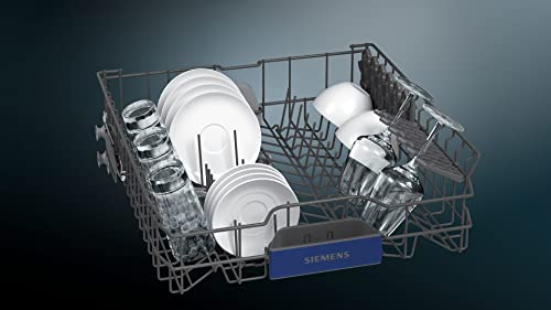 Siemens SN43ES14VE, iQ300 Smarter Geschirrspüler, Unterbau-Spülmaschine mit Besteckschublade, 60 cm, automatische Türöffnung dank autoOpen dry, besonders leise mit iQdrive-Motor, aquaStop, Edelstahl