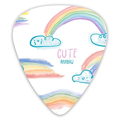 Médiators pour guitare mignon nuage aquarelle arc-en-ciel 12 pièces médiators ukulélé dont 0,46 mm 0,71 mm 0,96 mm - Les Beatles, Paul McCartney, John Lennon, RIngo Starr, George Harrison Médiators pour guitare mignon nuage aquarelle arc-en-ciel 12 pièces médiators ukulélé dont 0,46 mm 0,71 mm 0,96 mm
