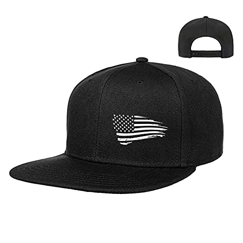 MASRIN Snapback Hats for Men-Flat Bill Hats,American USA Flag Hat,Mens Hats Snapback,Black Baseball Cap Gift for Men Trucker Dad