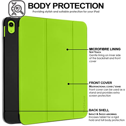 TECHGEAR Smart Case for iPad 11th Gen (2025 A16) & 10th Gen (2022), Slim Tri-Fold Stand Cover with Corner Protection - Image 4