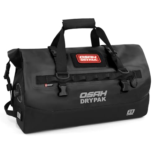 Image of Waterproof Duffel Bag 25L /40L /60L - Heavy-Duty Motorcycle Tail Bag, Roll-Top Dry Bag for Travel, Camping, Boating, Kayaking, Outdoor Adventure