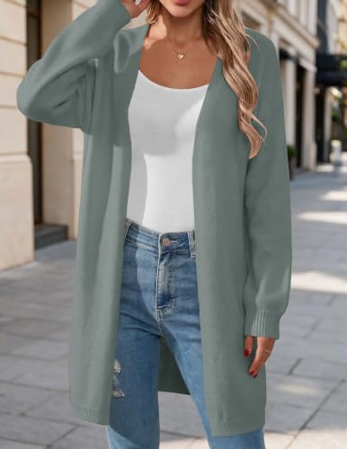 Image of Women's Oversized Fall Cardigans Sweaters Knit Long Chunky Jacket Coat 2026 | Trendy Casual Open Front Clothing Winter Fashion Tops V Neck Cute Long Sleeve Cardigan