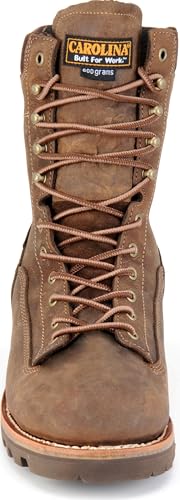 Carolina Men's Insulated Birch 8” Waterproof Insulated Composite Lace-To-Toe Logger Work Boots4