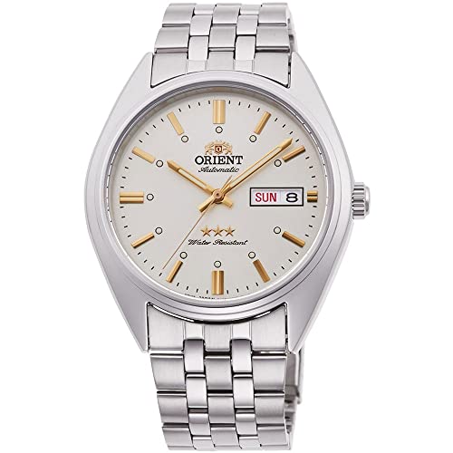 Orient Automatik Herren Armbanduhr aus Edelstahl in der Farbe Silber-Gold 39mm, Wasserdichtigkeit: 3Bar, RA-AB0E10S19B
