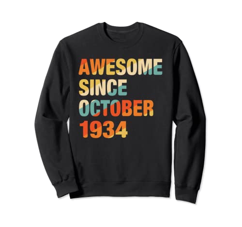 Octubre 1934 87 años de edad 87 cumpleaños regalo vela gráfico Sudadera