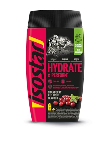 Isostar Hydrate & Perform - Bebida Electrolítica Isotónica para Optimizar el Rendimiento Deportivo, Arándanos, 560 g, 14 raciones