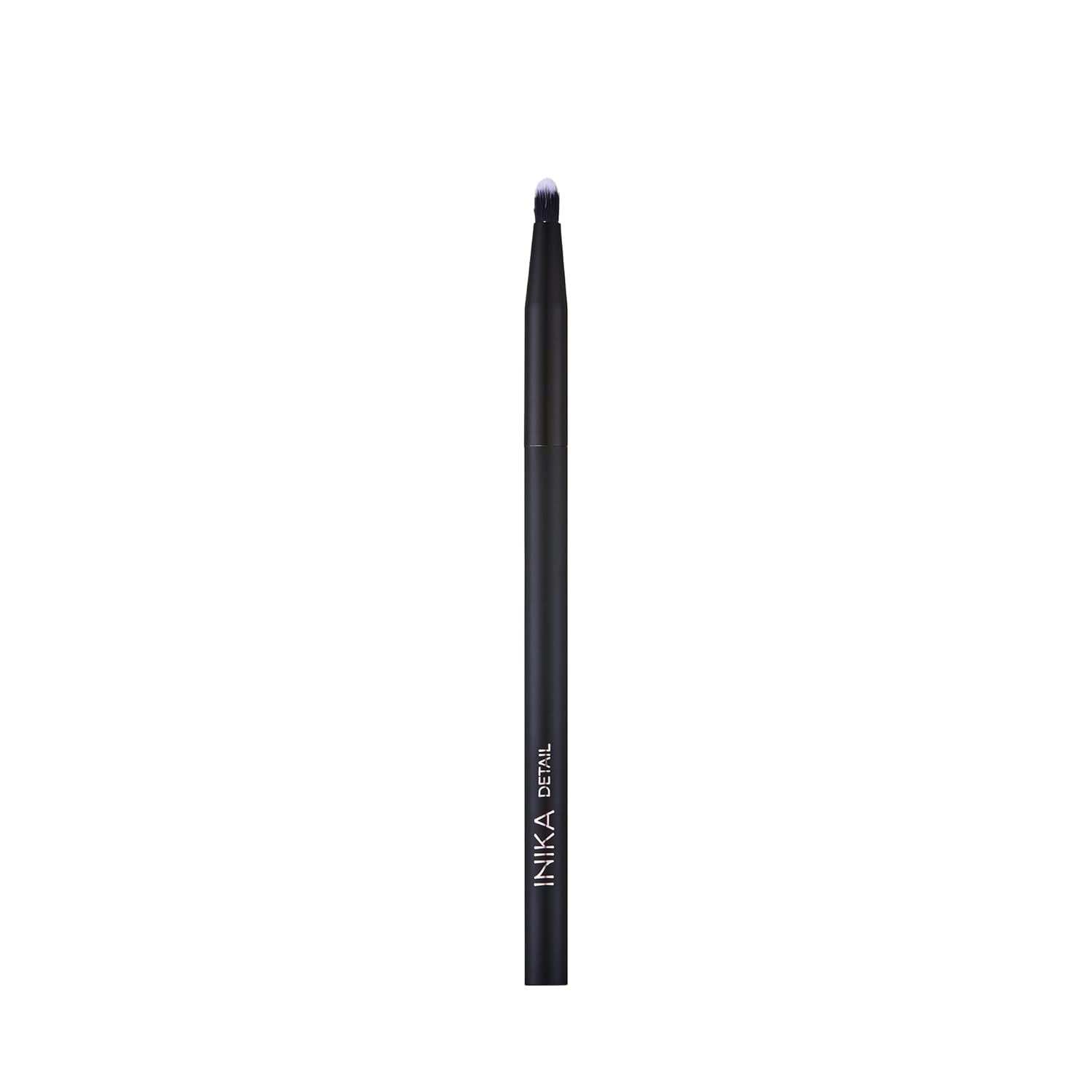 INIKA Detail Brush | Tapered Fluffy Vegan Bristles, Precise Eye Makeup and Concealer application. Powder eyeshadows, Liquid Coverups. Sustainable Cosmetics Brush