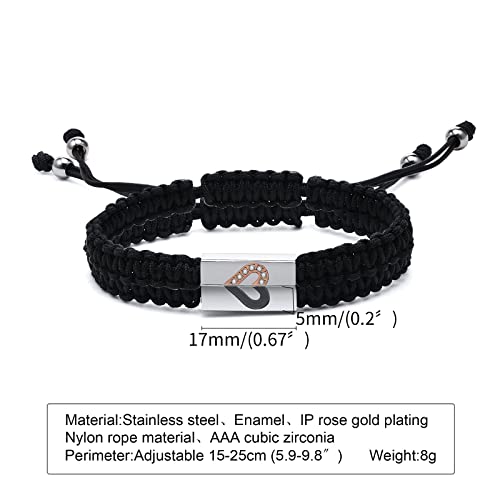 Xuanpai Personalized Handmade Braided Rope Id Plate Couples Bracelets For Women Men Friendship #TOP6