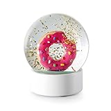  DONKEY Products Summerglobe Donut, Glitzerkugel, Sommerkugel, Schneekugel, Schüttelkugel, Traumkugel, Ø 10 cm, 330444
