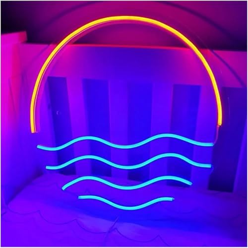 Enseigne lumineuse néon coucher de soleil déco esthétique pour mur - 3