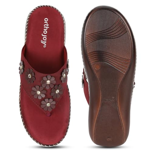 Image of ORTHO JOY doctor Fancy Footwear for women || Orthopedic Women's Fancy Slipper /Sandal For Women