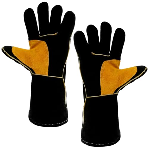 Guantes para barbacoa resistentes al calor, 100 % suaves, gruesos, seguros, guantes de barbacoa, talla única, transpirables, antideslizantes, guantes de horno, guantes ignífugos, guantes de cocina,