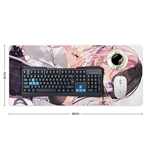 マウスパッド ゲーミングマウスパッド バーチャル VTube 橘ひなの キャラクター柄 萌え 周辺 萌えグズ キーボードパッド ホーム用 大型 快適操作性 滑り止めゴム底 傷防止 洗濯可能 耐洗い表面 耐久 レーザー&光学式マウス対応 40x90cm
