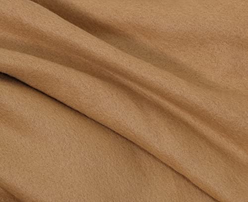 Fleece Blanket Twin Size - Polar Soft Brushed Fabric For Bed, Sofa, Living Room - Thermal Lightweight Spread - All Season Cozy Throw Blanket Or Pet Blankets - 56’’ X 92’’ - Beige #TOP2