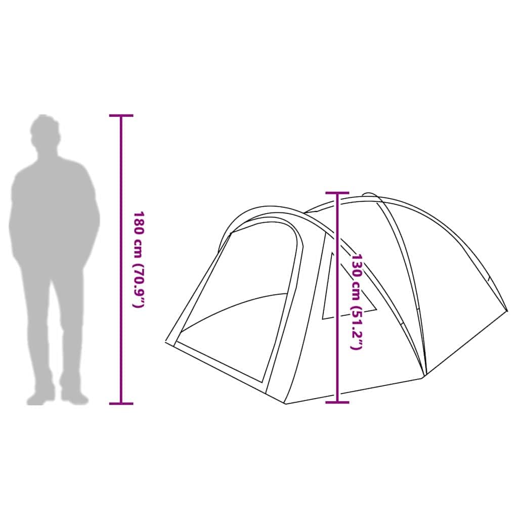 Kuppelzelt Camping für Personen x x wasserdicht, Grün TAFT, mit E-Port, Belüftung, Tragetasche für Wanderung Trekking Outdoor Sommer Festival