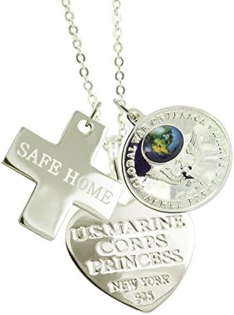 Sterling Silver Marine Girlfriend Necklace MFSH