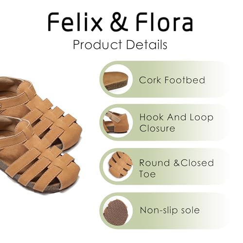 Image of Felix & Flora Toddler Girls Sandals Flower Girl Shoes Soft Rubber Princess Flat Shoes
