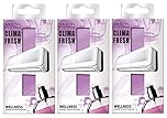 Areon Clima Fresh Désodorisant Maison Bien-être Climatiseur Rafraichisseur d Air Wellness Lot de 3