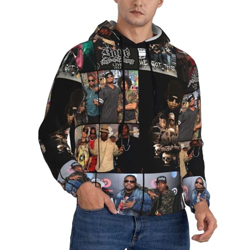 Bone Music Thugs N Harmony Men's Casual Hoodie Pullover Hooded Long Sleeve Sweatshirt with Big Pockets