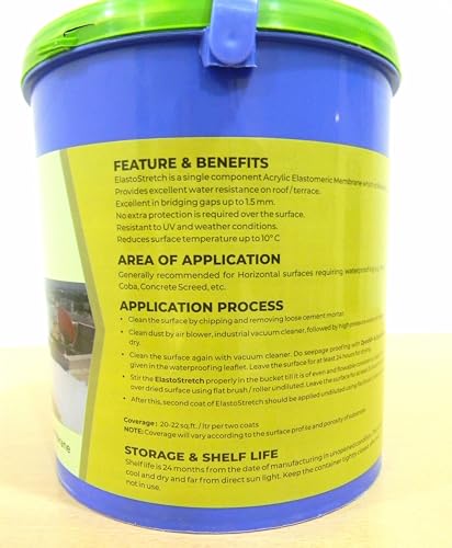Image of Zydex Elastostretch Waterproofing Membrane, 4L, Flexible Crack-Bridging Solution