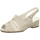 Exterior: piel de nobuk ARA Sandalias de mujer Sasso/estaño de piel de tamaño, color Beige, talla 37 EU